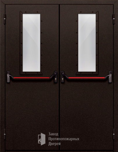 Фото двери «Двупольная со стеклом и антипаникой №610» в Электростали