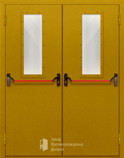 Фото двери «Двупольная со стеклом и антипаникой №65» в Электростали