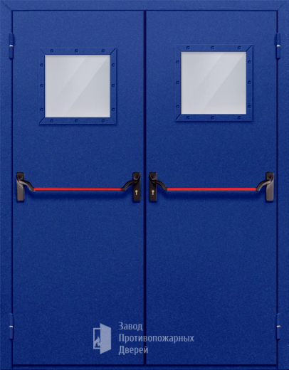 Фото двери «Двупольная со стеклом и антипаникой №53» в Электростали