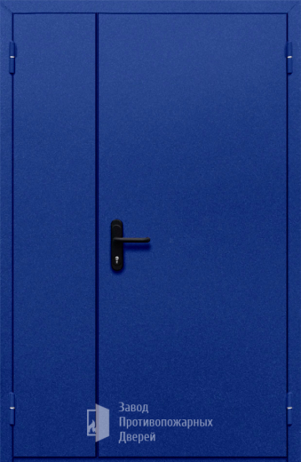 Фото двери «Полуторная глухая (синяя)» в Электростали