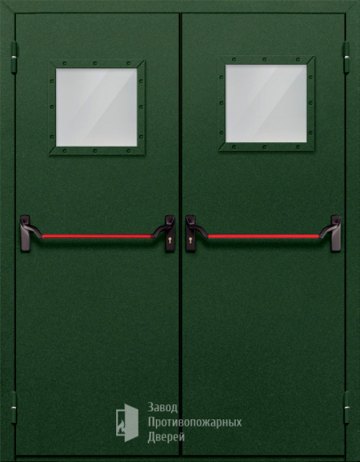 Фото двери «Двупольная со стеклом и антипаникой №59» в Электростали