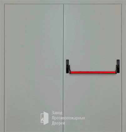 Фото двери «Двупольная глухая с антипаникой (2 створки) EI-30» в Электростали