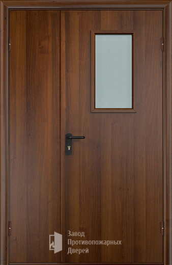Фото двери «Полуторная МДФ со стеклом EI-30» в Электростали