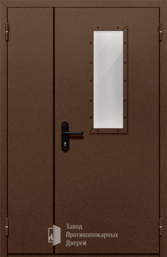 Фото двери «Полуторная со стеклом №28» в Электростали