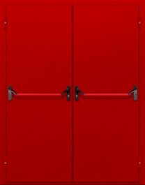 Фото двери «Двупольная глухая с антипаникой (красная)» в Электростали