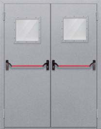 Фото двери «Двупольная со стеклопакетом (антипаника)» в Электростали