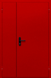 Фото двери «Полуторная глухая (красная)» в Электростали