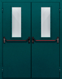 Фото двери «Двупольная со стеклом и антипаникой №66» в Электростали