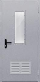 Фото двери «Однопольная со стеклом и решеткой» в Электростали