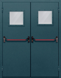 Фото двери «Двупольная со стеклом и антипаникой №57» в Электростали