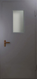 Фото двери «Техническая дверь №4 однопольная со стеклопакетом» в Электростали