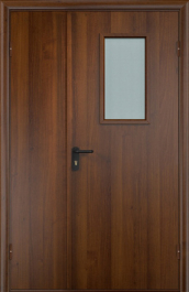Фото двери «Полуторная МДФ со стеклом EI-30» в Электростали