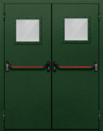 Фото двери «Двупольная со стеклом и антипаникой №59» в Электростали